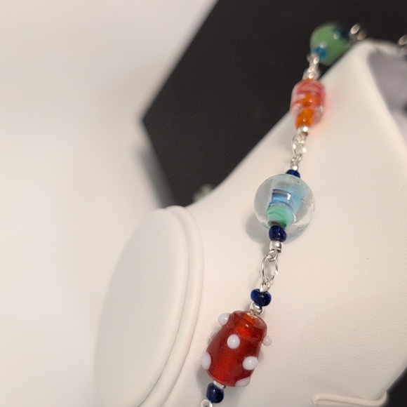 Handmade Lampwork Glass Beaded Necklace - Picture 8 of 9